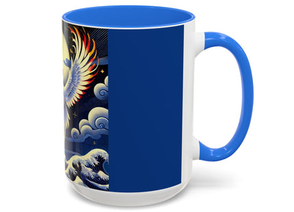 Majestic White Crane Colorful Mugs (11oz, 15oz)