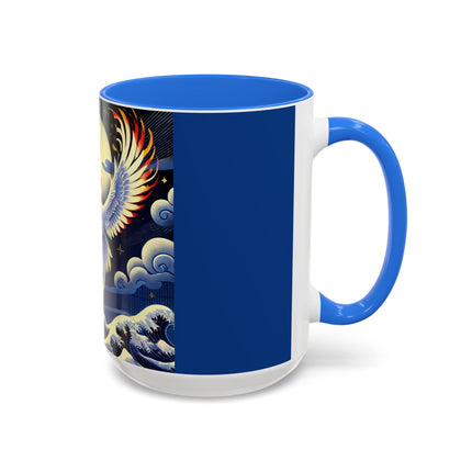 Majestic White Crane Colorful Mugs (11oz, 15oz)