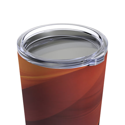 Wave Pattern with Intertwined Hues of Orange, Rose, Maroon, and Purple Tumbler 20oz