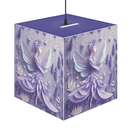 Lavender Fairy Light Cube Lamp