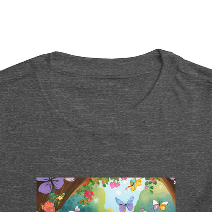 Baby Unicorns and Fluttering Butterflies Toddler Short Sleeve Tee