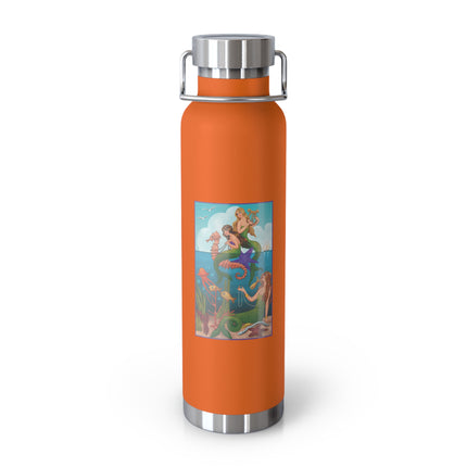 Three Mermaids with Strings of Pearls by Carlo Chiostri Copper Vacuum Insulated Bottle, 22oz