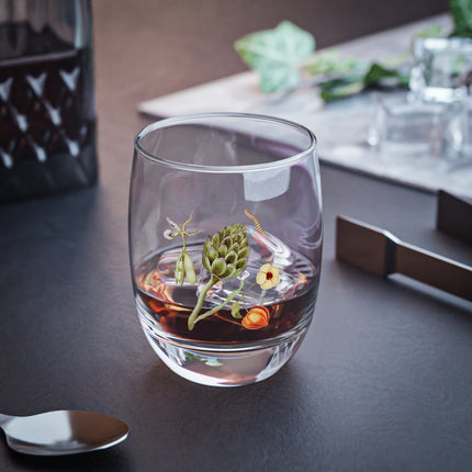Artichoke, Broad Beans, and Lantern Plant by Anselmus Boëtius de Boodt Whiskey Glass