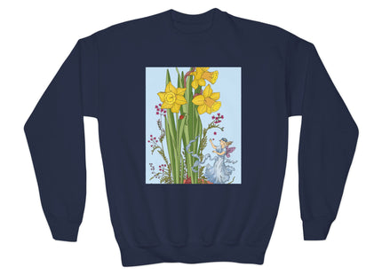 Daffodil Fairy Youth Crewneck Sweatshirt