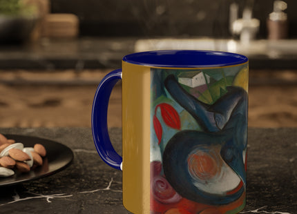 Two Cats, Blue and Yellow by Franz Marc Colorful Mugs, 11oz