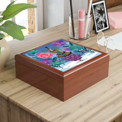 🌹❄️ The Holly Rose Of Winter Jewelry Box – Art Deco Christmas Garden