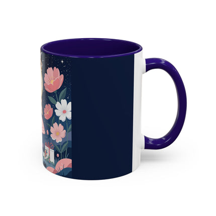 🕛🌸 Midnight Waltz Before Christmas Colorful Mug – Art Deco Holiday Fantasy