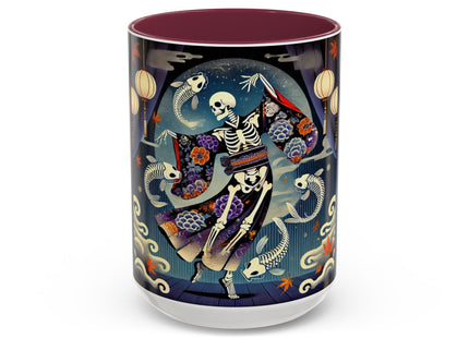 Skeleton Kabuki Performer Colorful Mugs (11oz, 15oz)