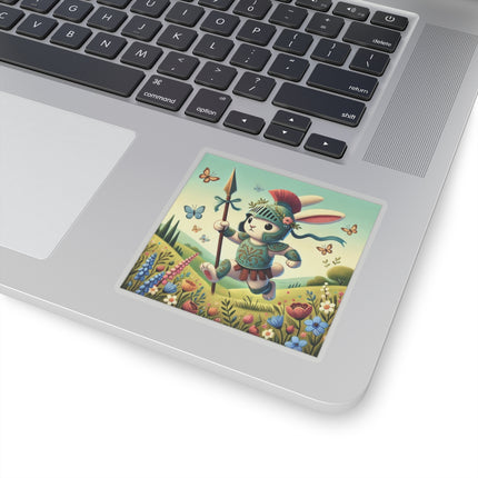 Rabbit Gladiator Kiss-Cut Stickers (4 Sizes)
