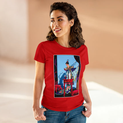 A Visual Journey by Umberto Brunelleschi Women's Midweight Cotton Tee
