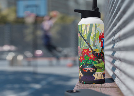 Cyberpunk Rooster Stainless Steel Water Bottle