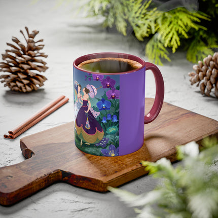 The Ladies Of The Moonlit Garden Colorful Mugs – Art Deco Floral Elegance