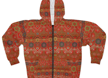Japanese Fan Pattern by G.A. Audsley Zip Hoodie (AOP)