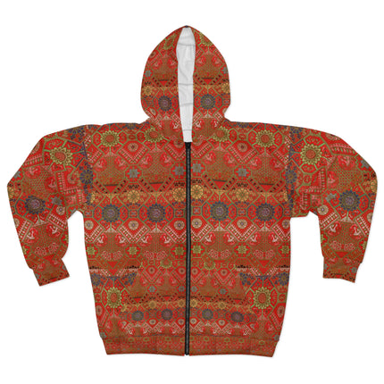 Japanese Fan Pattern by G.A. Audsley Zip Hoodie (AOP)