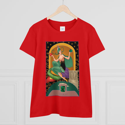 May & Emerald (from the Gem Series) by Sofia Chiostri Women's Midweight Cotton Tee