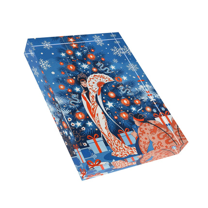 🎋❄️ The Winter Lantern Celebration Acrylic Art Block – Elegant Asian Christmas Fantasy