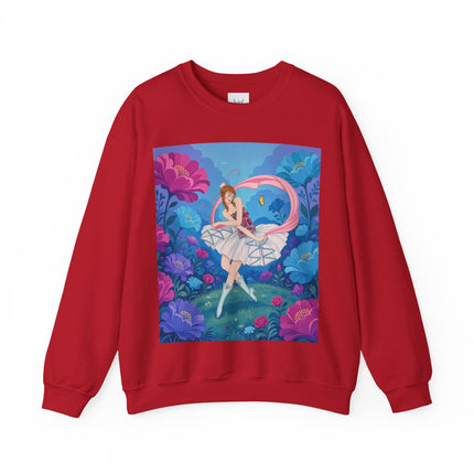 🦋🌸 The Butterfly Garden Ballet Crewneck Sweatshirt – Art Deco Floral Whimsy