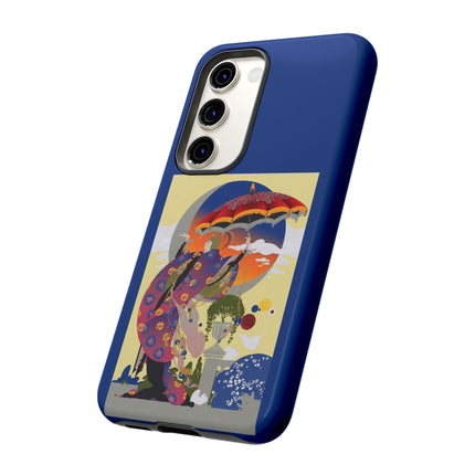 Parasol Sunset Geisha Phone Case – Elegant Twilight Grace