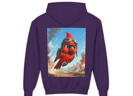 Cardinal Dive Bomber Youth Heavy Blend Hooded Sweatshirt