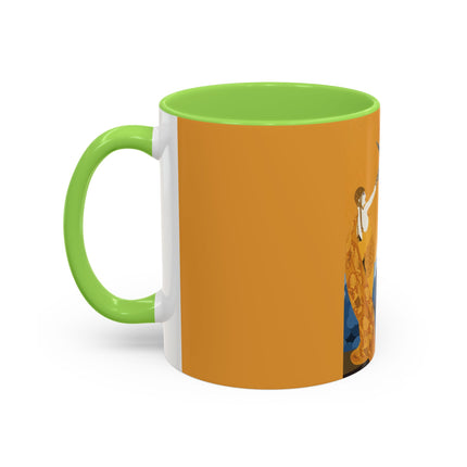 Falcon Mistress Colorful Mugs – Art Deco Majesty & Mythic Freedom