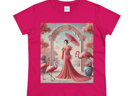 Petals, Porcelain, and Flamingos Cotton Tee