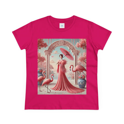 Petals, Porcelain, and Flamingos Cotton Tee