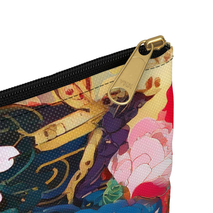 Ethereal Irises Accessory Pouch – Klimt-Inspired Art Nouveau Floral Design
