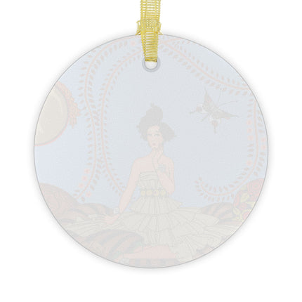 Minuit … ou l’appartement à la mode by George Barbier Glass Ornament
