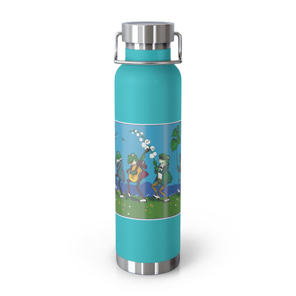 Frog and Beetle Band Copper Vacuum Insulated Bottle, 22 oz