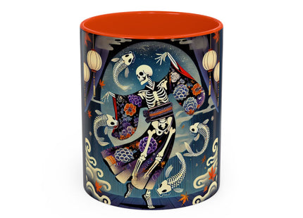 Skeleton Kabuki Performer Colorful Mugs (11oz, 15oz)