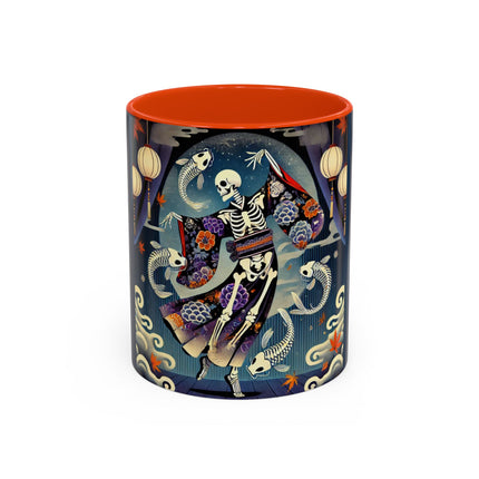Skeleton Kabuki Performer Colorful Mugs (11oz, 15oz)