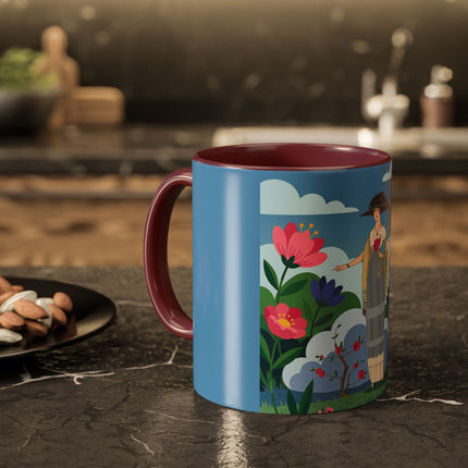 Garden Of New Beginnings Colorful Mugs – Art Deco Floral Elegance