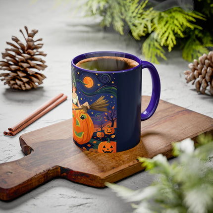 🧙‍♀️🎃 The Witch Of Pumpkin Moon Hollow Colorful Mug – Whimsical Halloween Magic