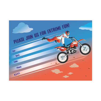 Thrills in the Air Party Invitation! Bundles of 10, 30, 50 Pieces Available (envelopes included)