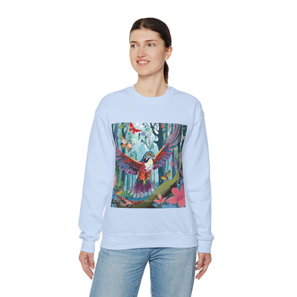 Colorful Raptor Unisex Heavy Blend™ Crewneck Sweatshirt