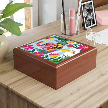 🌸🎄 Christmas In The Winter Garden Jewelry Box – Whimsical Holiday Fantasy