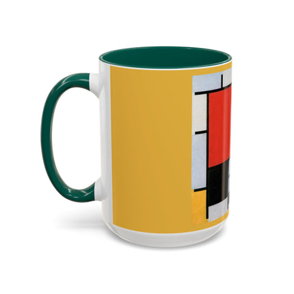 Composition with Red, Yellow, Blue, and Black by Piet Mondrian Colorful Mugs (11oz, 15oz)