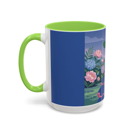 The Lady Of The Garden Stroll Colorful Mugs – Art Deco Botanical Elegance