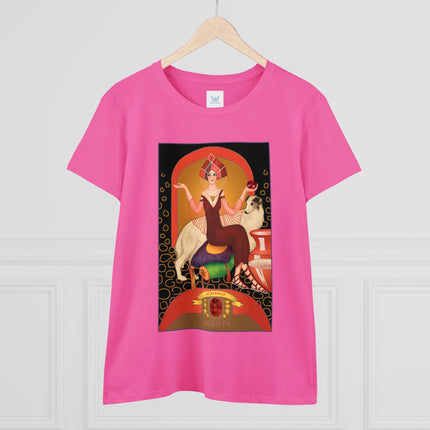 January & Garnet (from the Gem Series) by Sofia Chiostri Women's Midweight Cotton Tee