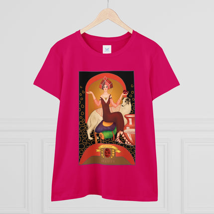 January & Garnet (from the Gem Series) by Sofia Chiostri Women's Midweight Cotton Tee
