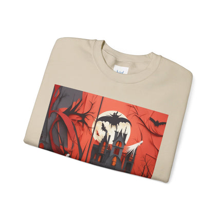 Halloween Night Scene Unisex Heavy Blend™ Crewneck Sweatshirt