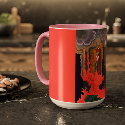 The Firebird's Awakening Colorful Mug (11oz, 15oz) – Ballet Fantasy, Mythic Fire & Art Deco Drama