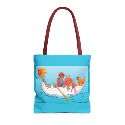 A Rooster's Seafaring Adventure Tote Bag (AOP)