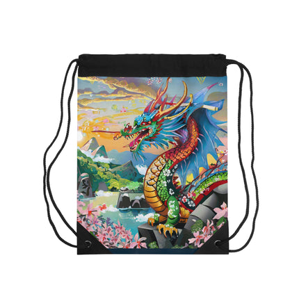 Chinese Dragon Drawstring Bag