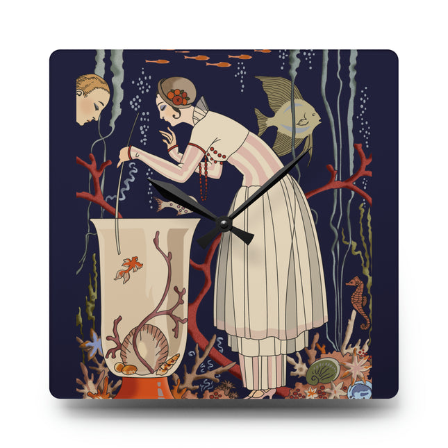 The Dazzling Little Fish by George Barbier Acrylic Wall Clock