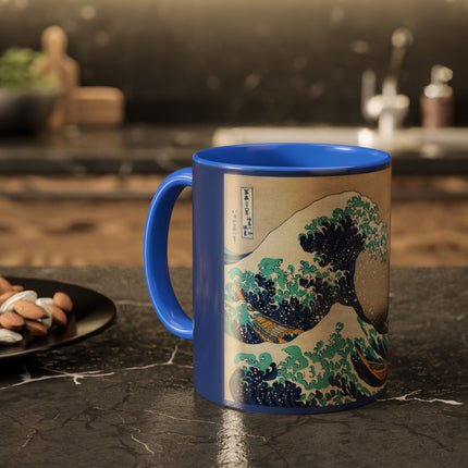 The Great Wave off Kanagawa by Katsushika Hokusai Colorful Mugs (11oz, 15oz)