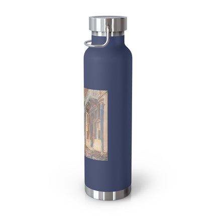 Gondola Moorings on the Grand Canal by John Singer Sargent Copper Vacuum Insulated Bottle, 22oz