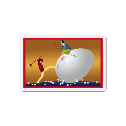 Crack-Up Comedy: The Great Egg Duel Die-Cut Magnets (5 Sizes)