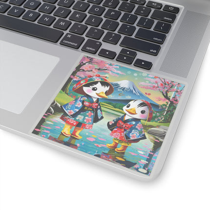 Rainy Day Ducks Kiss-Cut Stickers (4 Sizes)
