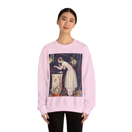 L'Etourdissant Petit Poisson (The Dazzling Little Fish) by George Barbier Heavy Blend™ Crewneck Sweatshirt